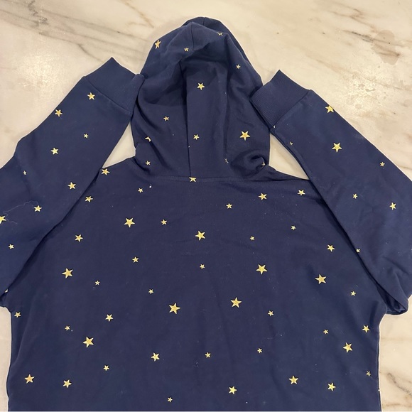 ALYA new with tags women’s size large navy and gold star cropped hoodie - Picture 6 of 7
